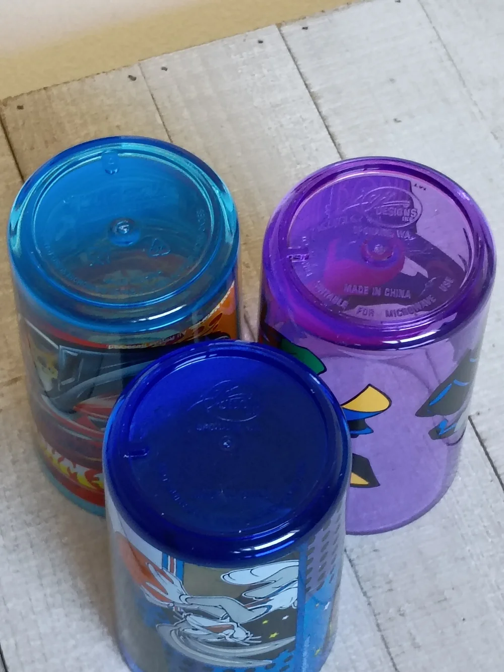 90s & 2000s Plastic Collector Cups Lot - Hot Wheels, Batman & Robin, Space Jam